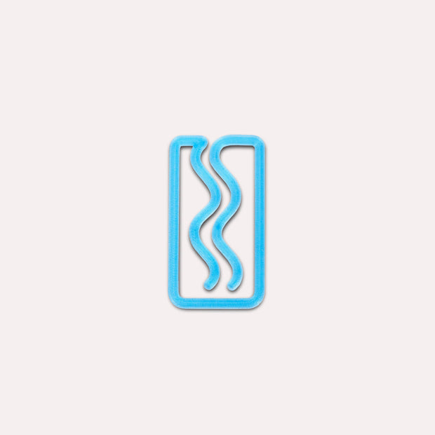 Mini Translucent Miami 3D Printed Bookmark: Multicolour