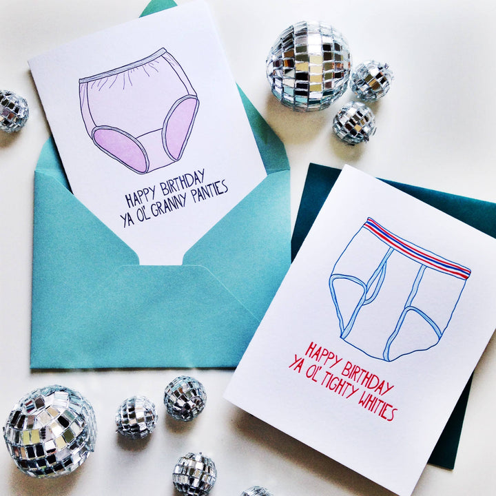 Granny Panties Birthday - Greeting Card - funny card for her