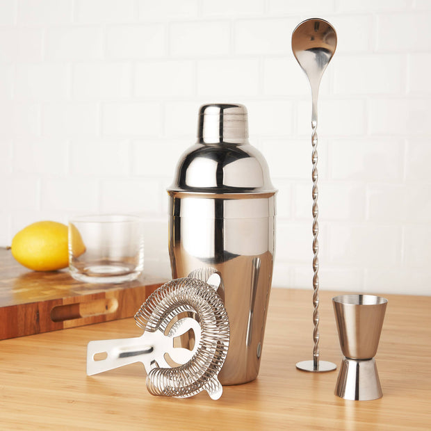 Stainless Steel Barware Set of 4 ASSORTED COLORS