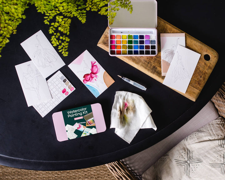 Flower Girls watercolor painting kit