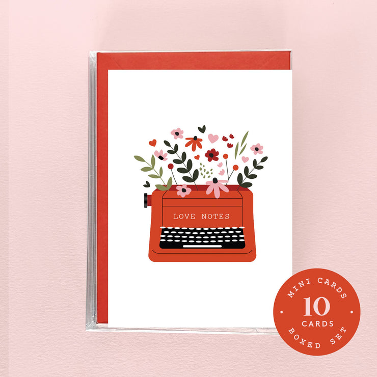 Mini Boxed Set - Love Notes Typewriter -   8 Cards