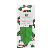 Holly Green Christmas Gift Tags 8 Pack