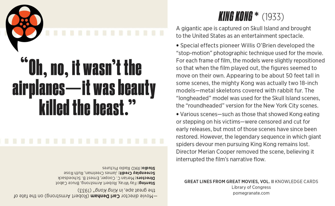 Great Lines from Great Movies, Vol. II Knowledge Cards