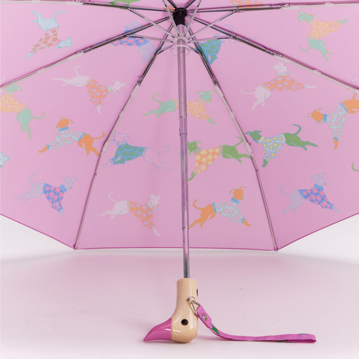 Dogs in Pink Whippet Duckhead Umbrella