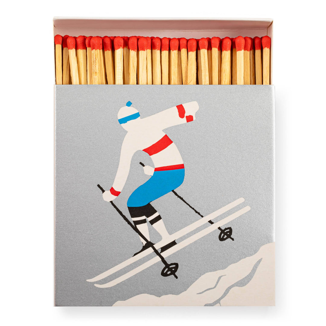 The Skier | Square - Christmas Safety Matches🎄