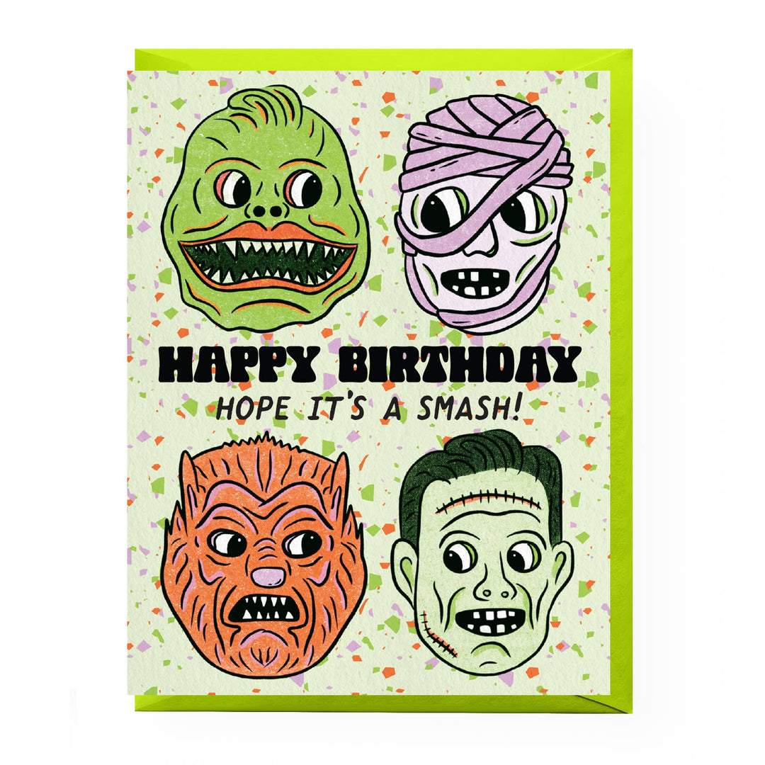 Monster Mask Birthday Card