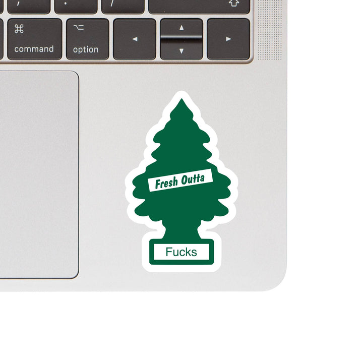 Fresh Outta Fucks Tree Funny Swear High QualityVinyl Sticker