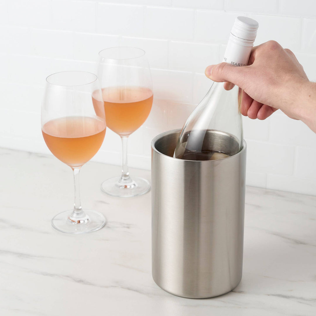 Palisade Double Wall Polished Stainless Steel Wine Chiller – A.MANO ...