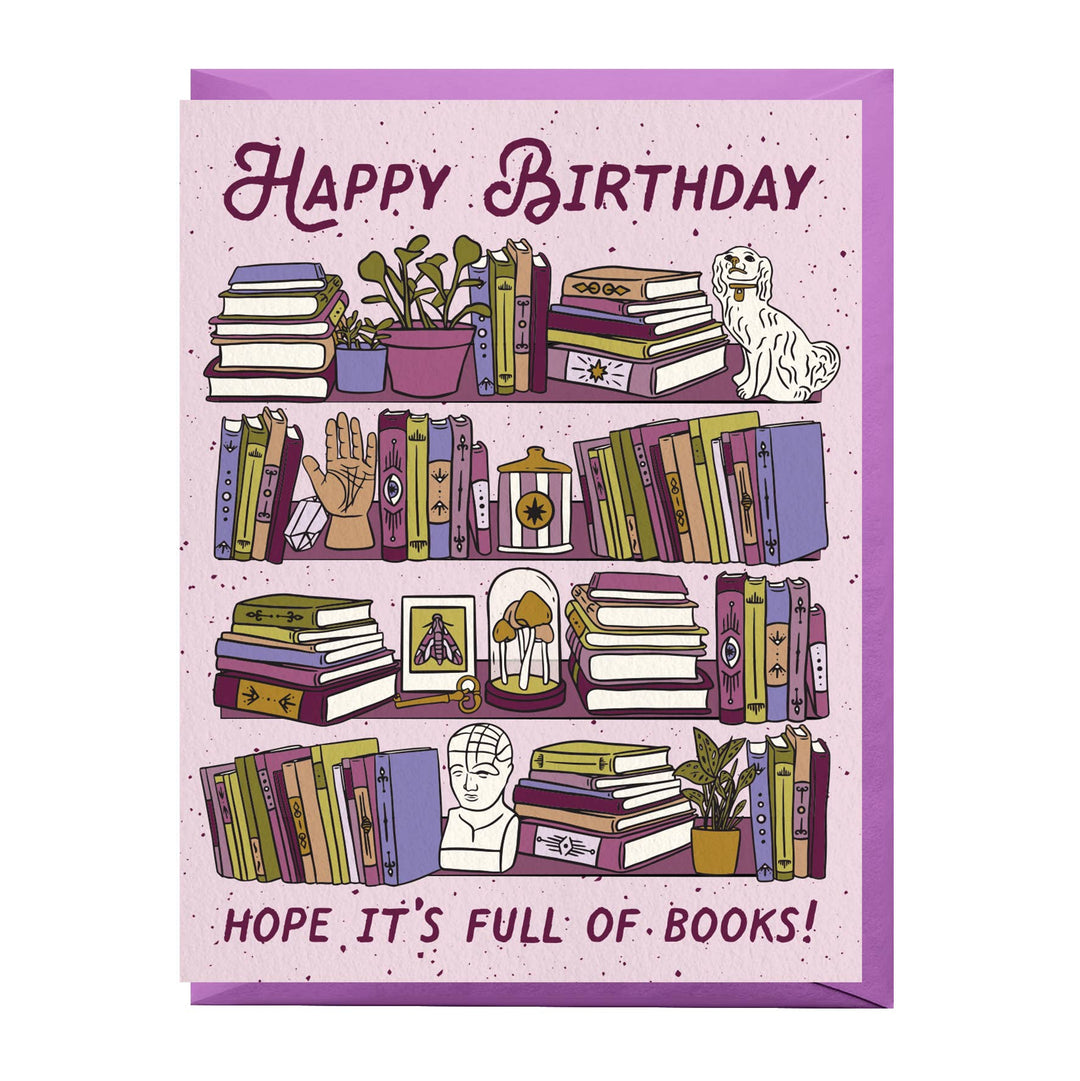Bookshelf Birthday Card