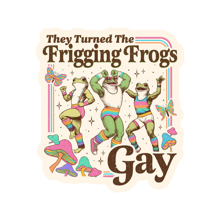 Funny LGBTQ Frog Pride Humor Buff High Quality Vinyl Sticker