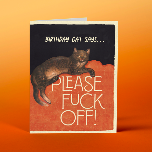 CAT SAYS birthday card