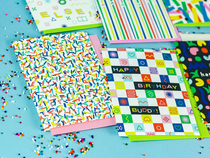 Loaded Sprinkles Blank Pattern Card or Card Set