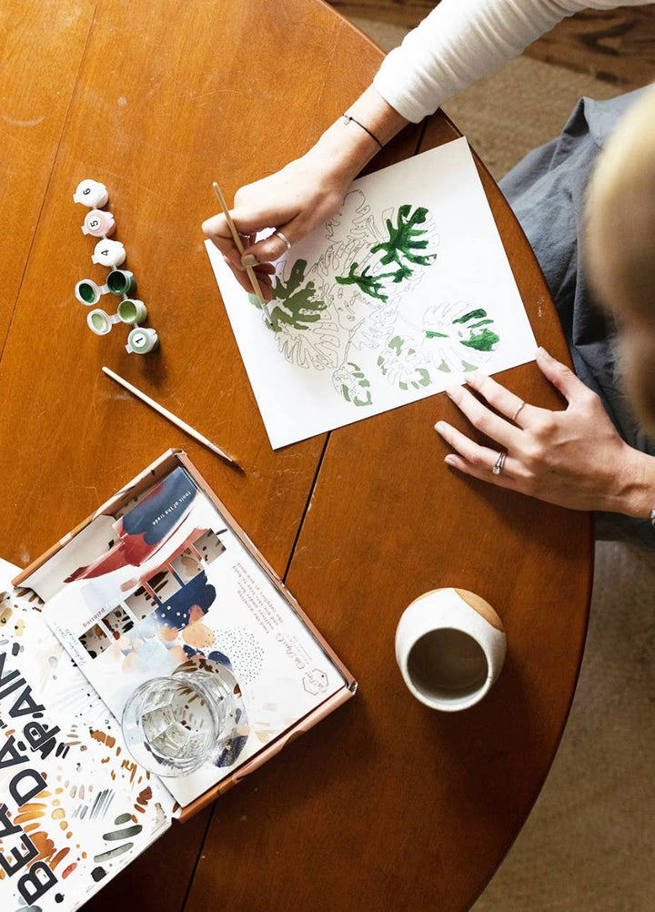 Tropical Plants Paint-By-Numbers kit