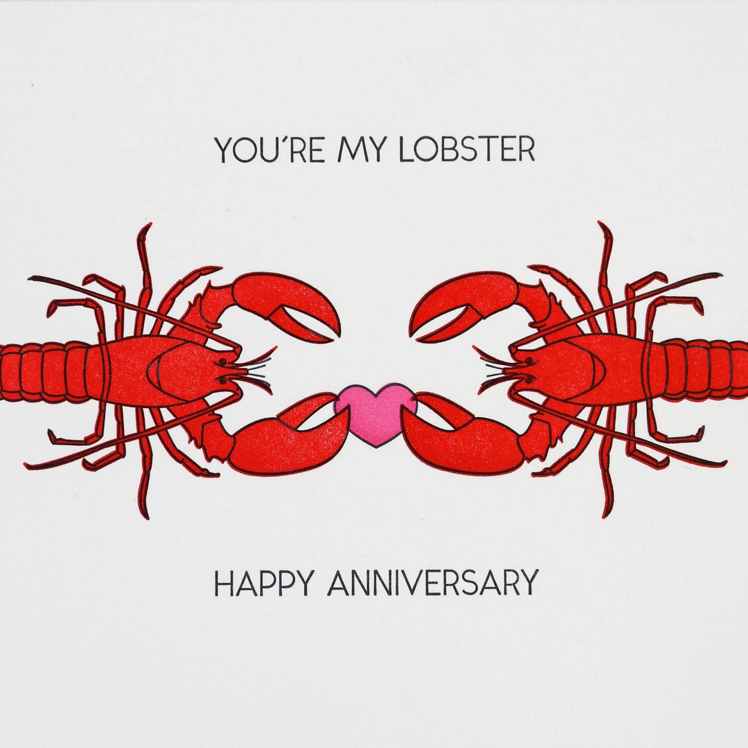 You're My Lobster - Letterpress Funny Love Card