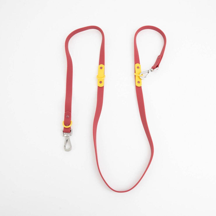 The Fritz Dog Leash | Leash wit Handle | Multi Dog Leash: Burgundy sun / Standard