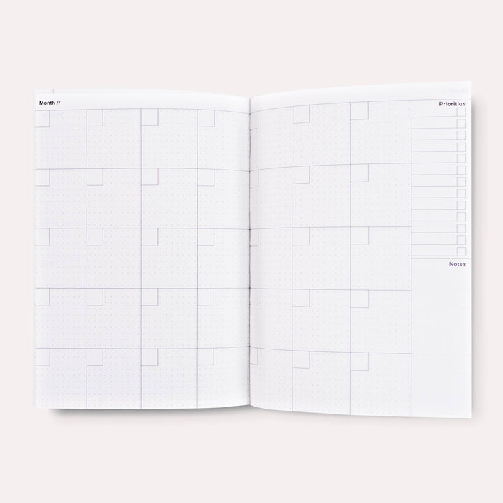 Overlay Flowers No. 1 Lay Flat Undated Weekly Planner Book