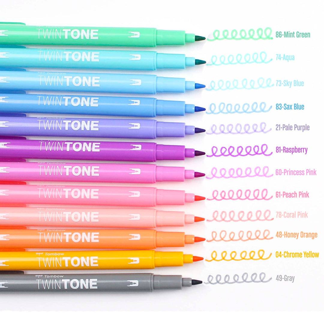 TwinTone Marker Set: Pastel - 12-Pack