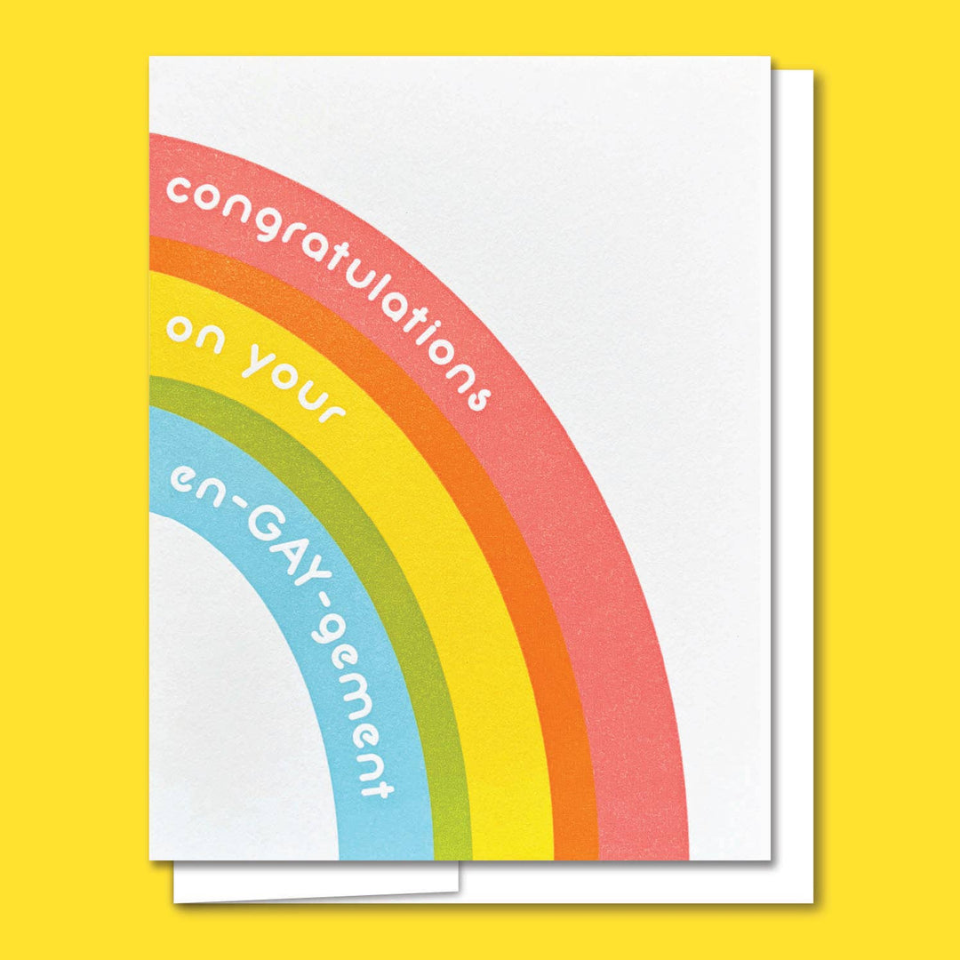 En-GAY-gement - Letterpress Funny Engagement Card