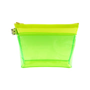 Yellow & Green Vinyl Flat-Bottom Pouch