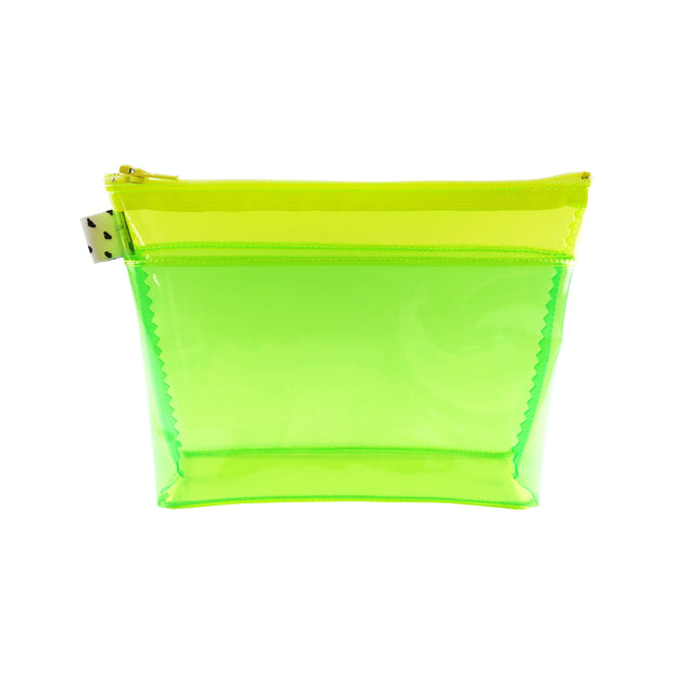 Yellow & Green Vinyl Flat-Bottom Pouch