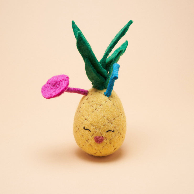 Booloo Pineapple Toy: Yellow / One Size