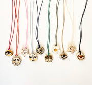 Charm Necklace: Black / Not so evil eye