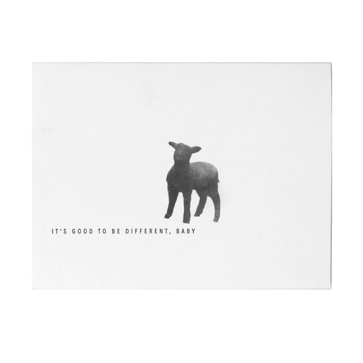 Black Sheep Its Good to Be Different, Baby Card
