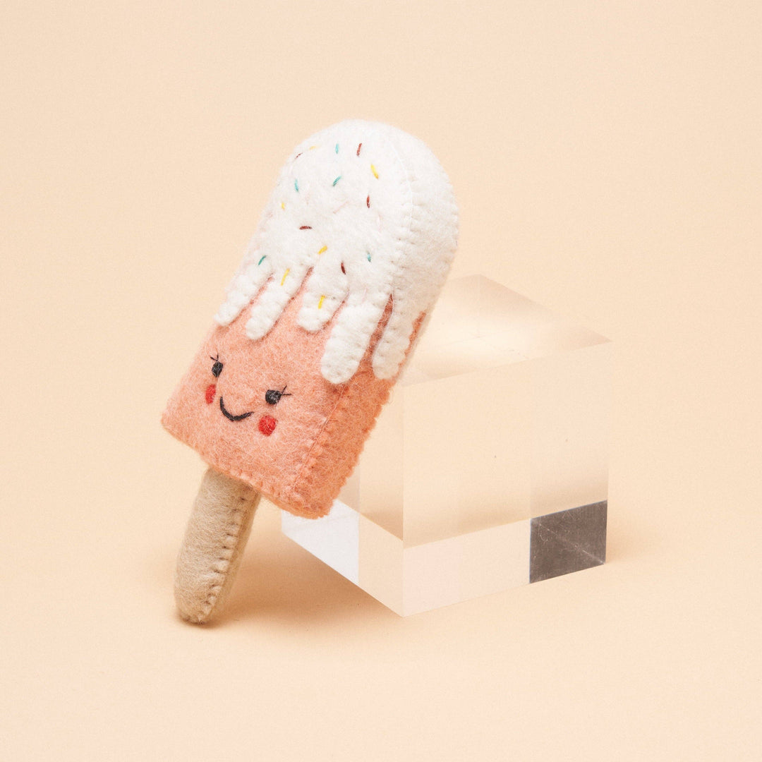 Peach Popsicle Squeaker Toy