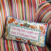 Therapy Needlepoint Pillow