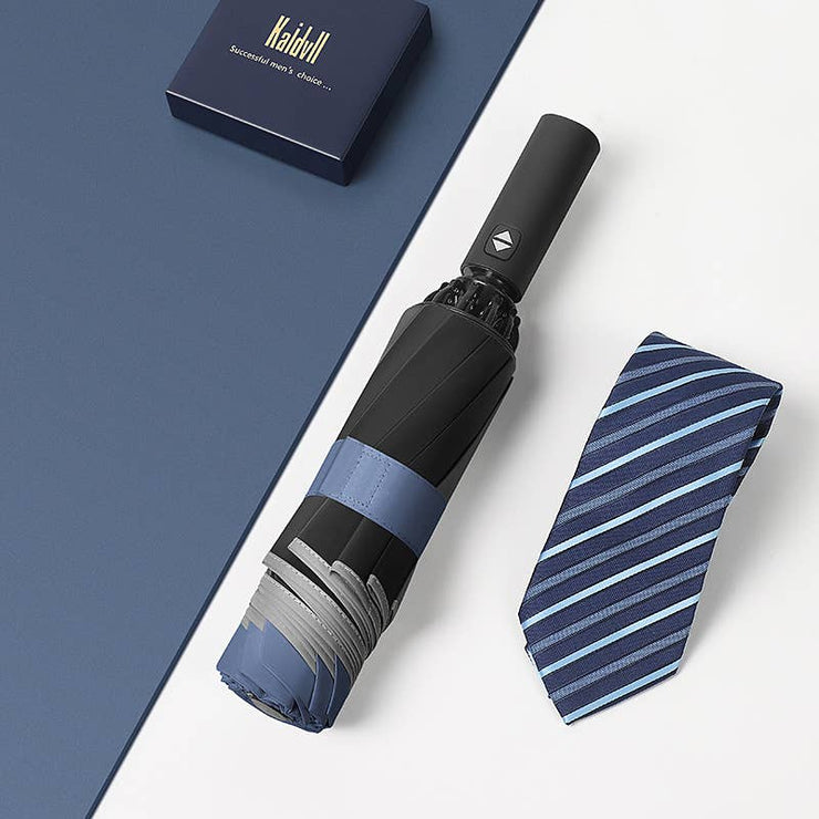 Sleek and Durable Automatic Umbrella in Two Tone Colour 3471: Navy/Black