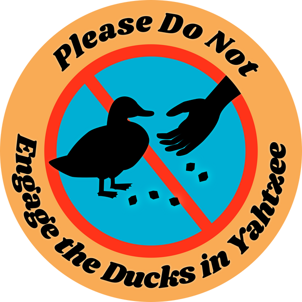 PLEASE DO NOT ENGAGE THE DUCKS Stickers- Set of 2