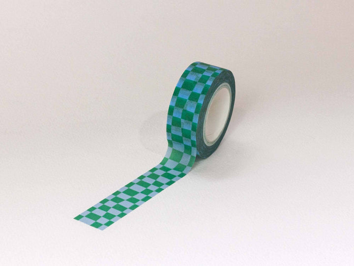 Chunky Checker 15mm • Wavy Checkerboard Washi Tape