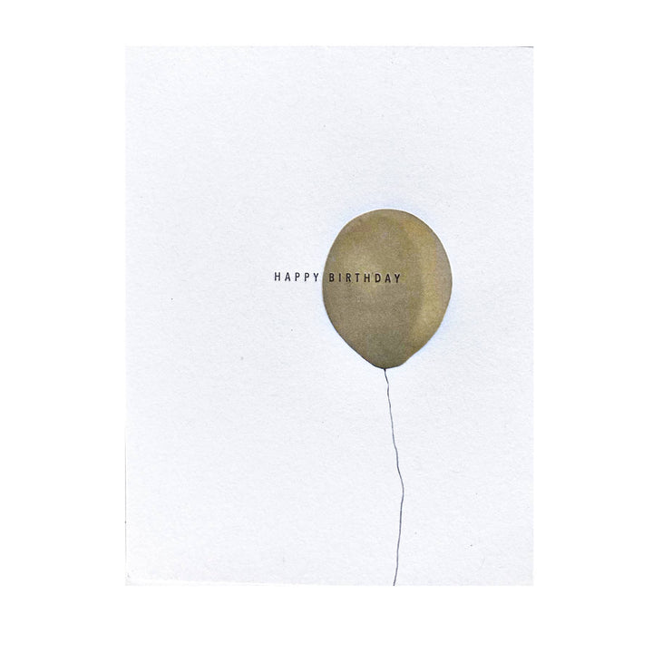 Orange Balloon Happy Birthday Card