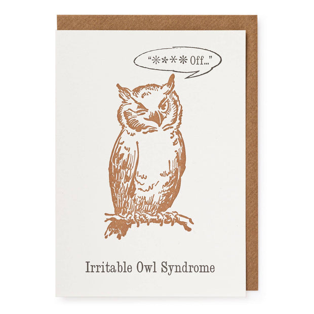 Irritable Owl Greeting Card