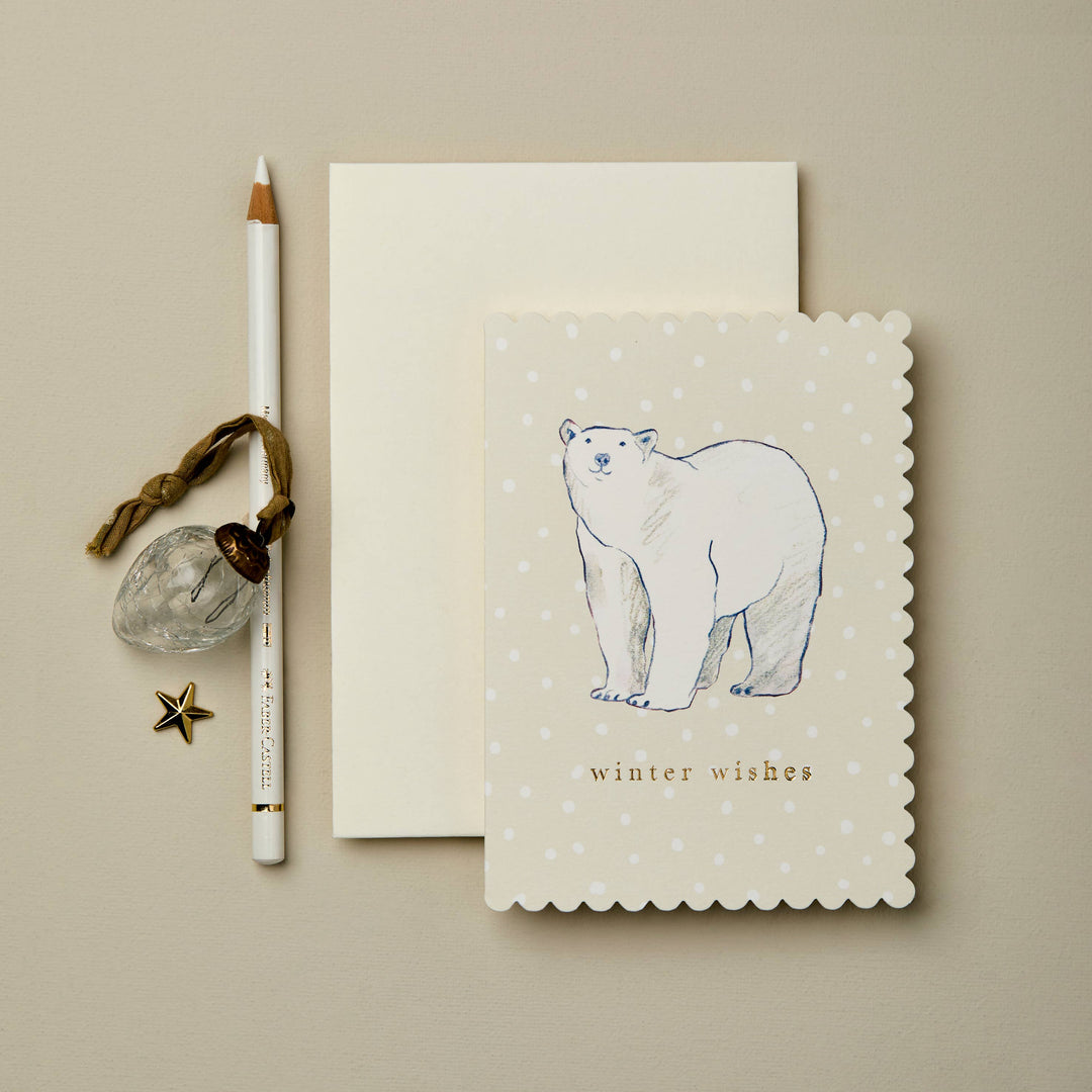 Polar Bear 'Winter Wishes' Card