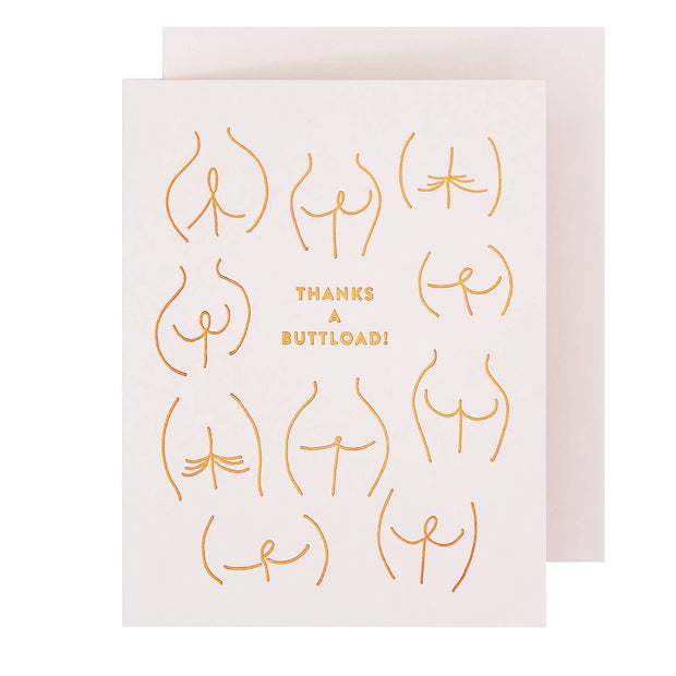 Thanks a Buttload Thank You Card: Single