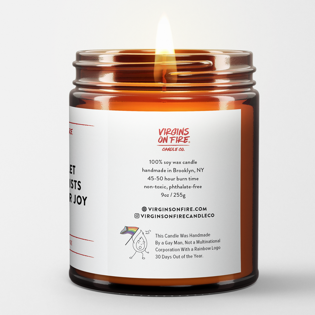 DON'T LET THE FASCISTS STEAL YOUR JOY Scented Soy Wax Candle