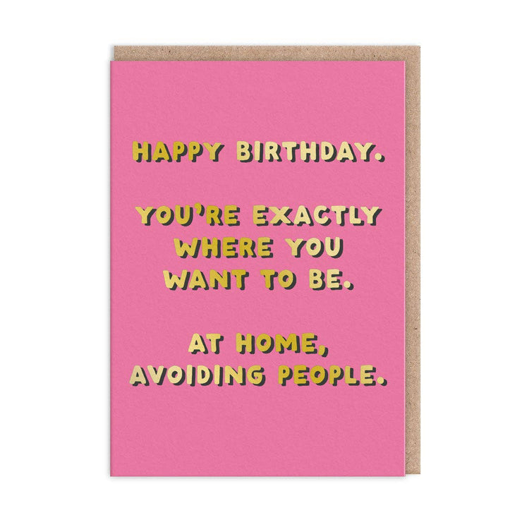 Avoiding People Birthday Card (11267)