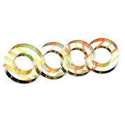 Napkin Rings - Set of 4: Blue-Green / Square