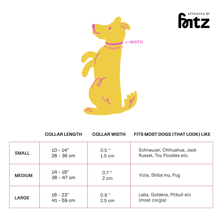 The Fritz Collar: Burgundy/Sun-Medium