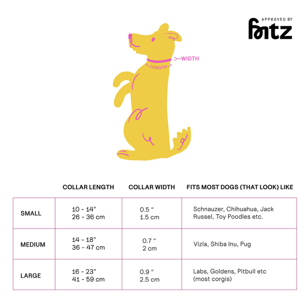 The Fritz Collar: Medium / burgundy sun