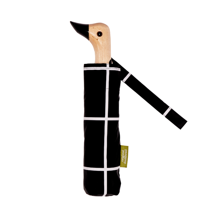 Black Grid Duck Umbrella