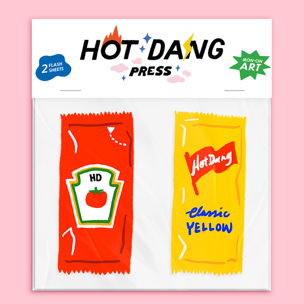 Ketchup and Mustard Buddies Iron-On