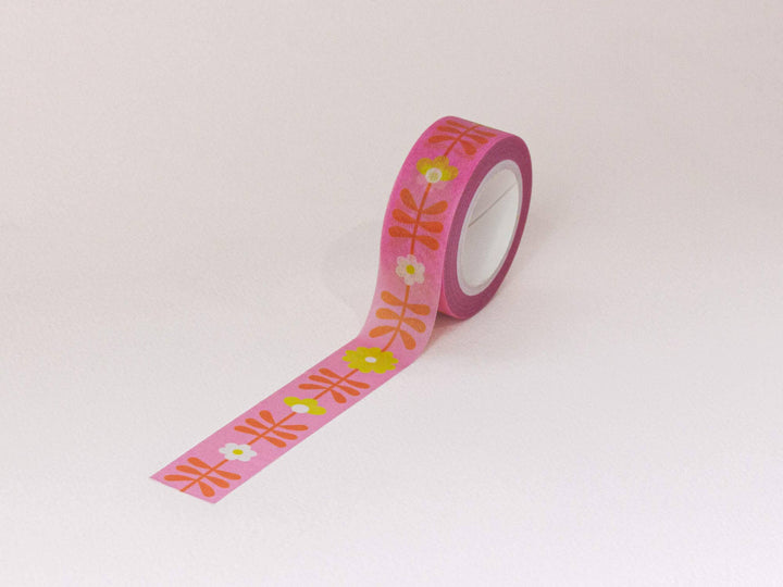 Flower Tower 15mm • Retro Floral Washi Tape