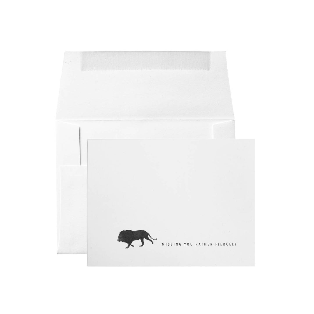 Lion Missing You Rather Fiercely Card