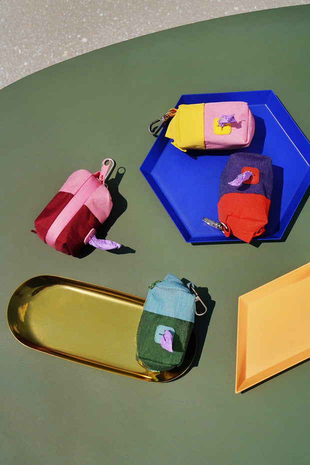 Poop Bag Carrier (Recycled materials): Green/Lightgreen