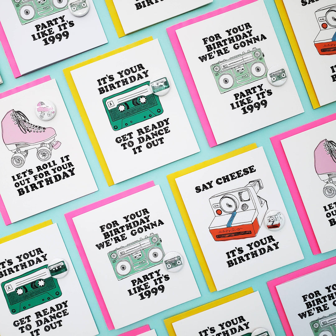 Going To Party Like It's 1999 - lapel Pin greeting card
