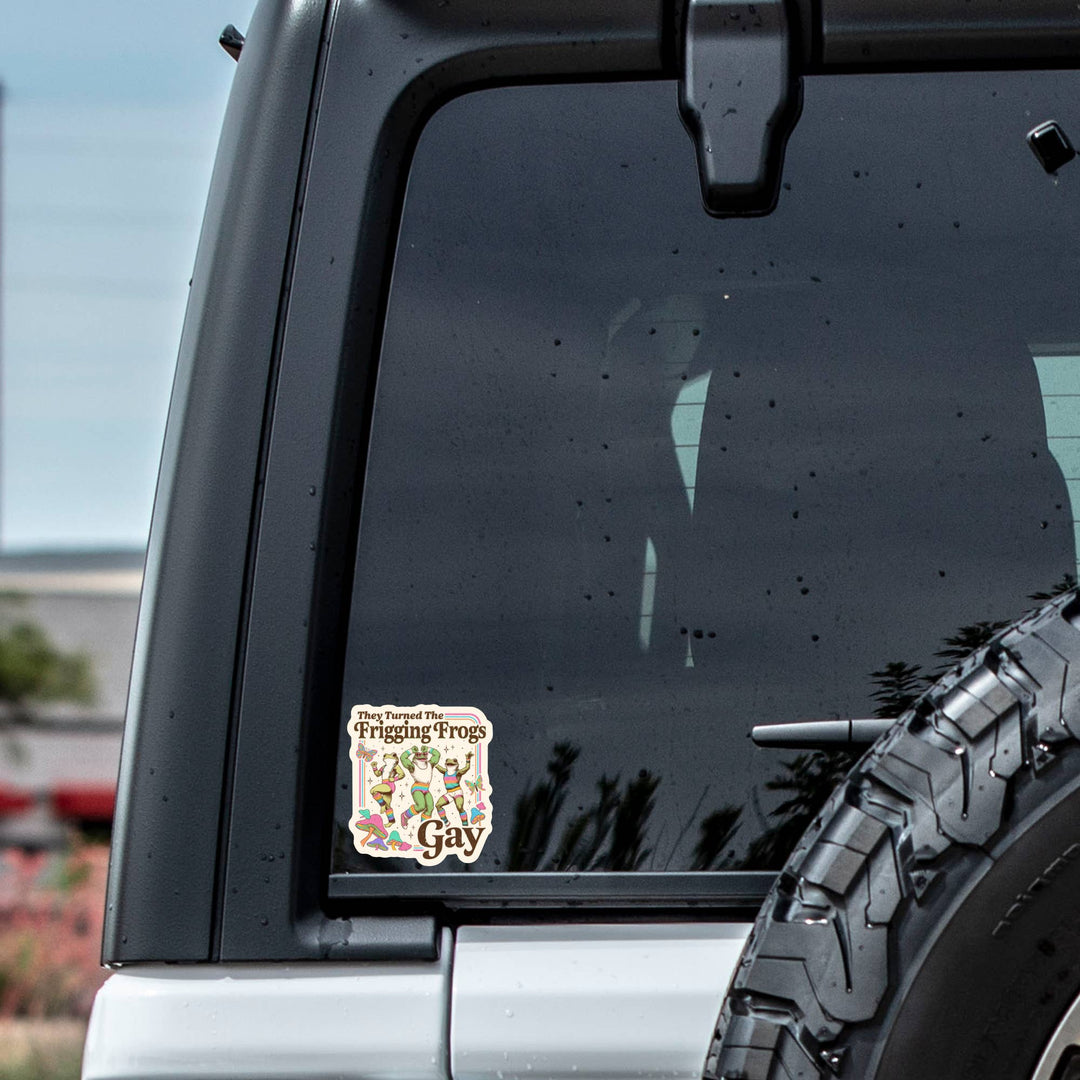 Funny LGBTQ Frog Pride Humor Buff High Quality Vinyl Sticker