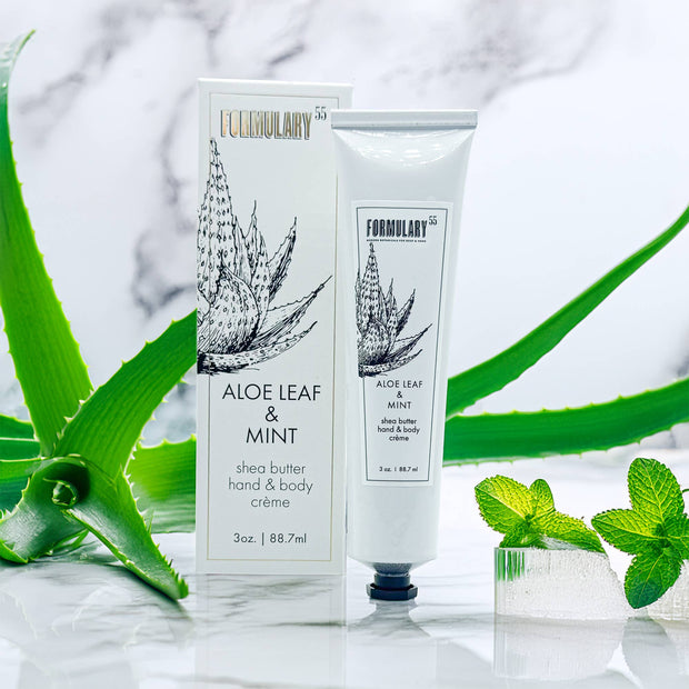 Aloe Leaf & Mint  - Shea Butter Hand and Body Creme Tube