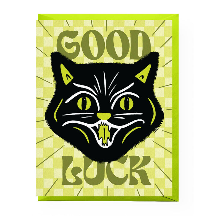 Good Luck Cat Encouragement Card